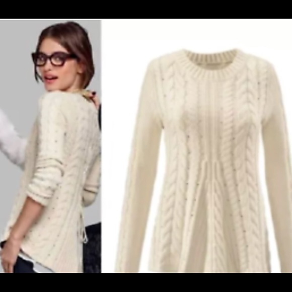 CAbi | Sweaters | Cabi Lace Up Sweater 